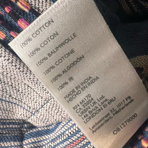 Anthropologie Lynnie Shorts Women Size XS Blue Striped Paperbag 100% Cotton Boho - Picture 7 of 11